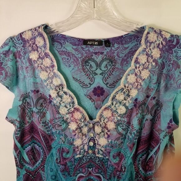 APT 9..SIZE S. SHIRT SLEEVE TUNIC TOP - Picture 10 of 11